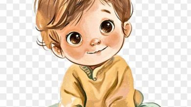 Hình ảnh chibi bé trai dễ thương với đôi mắt to tròn.
